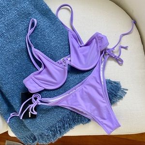 NWT Fashion Nova Underwire Lavender Bikini Set